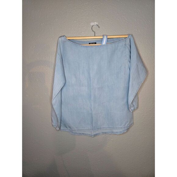 Dear John Women's Blue Tencel Long Sleeve Top Size Medium - Picture 2 of 6